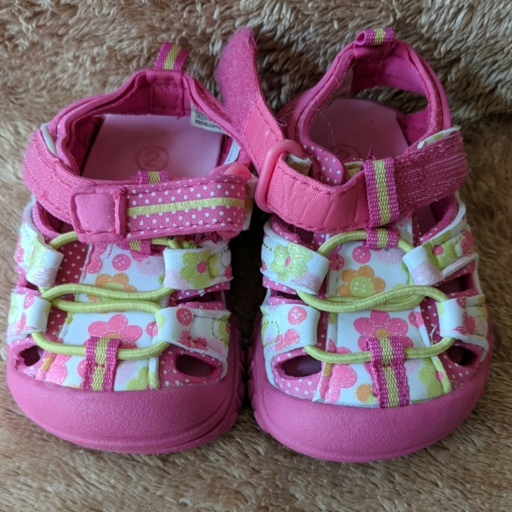 Garanimals pink strap sandals size 2
